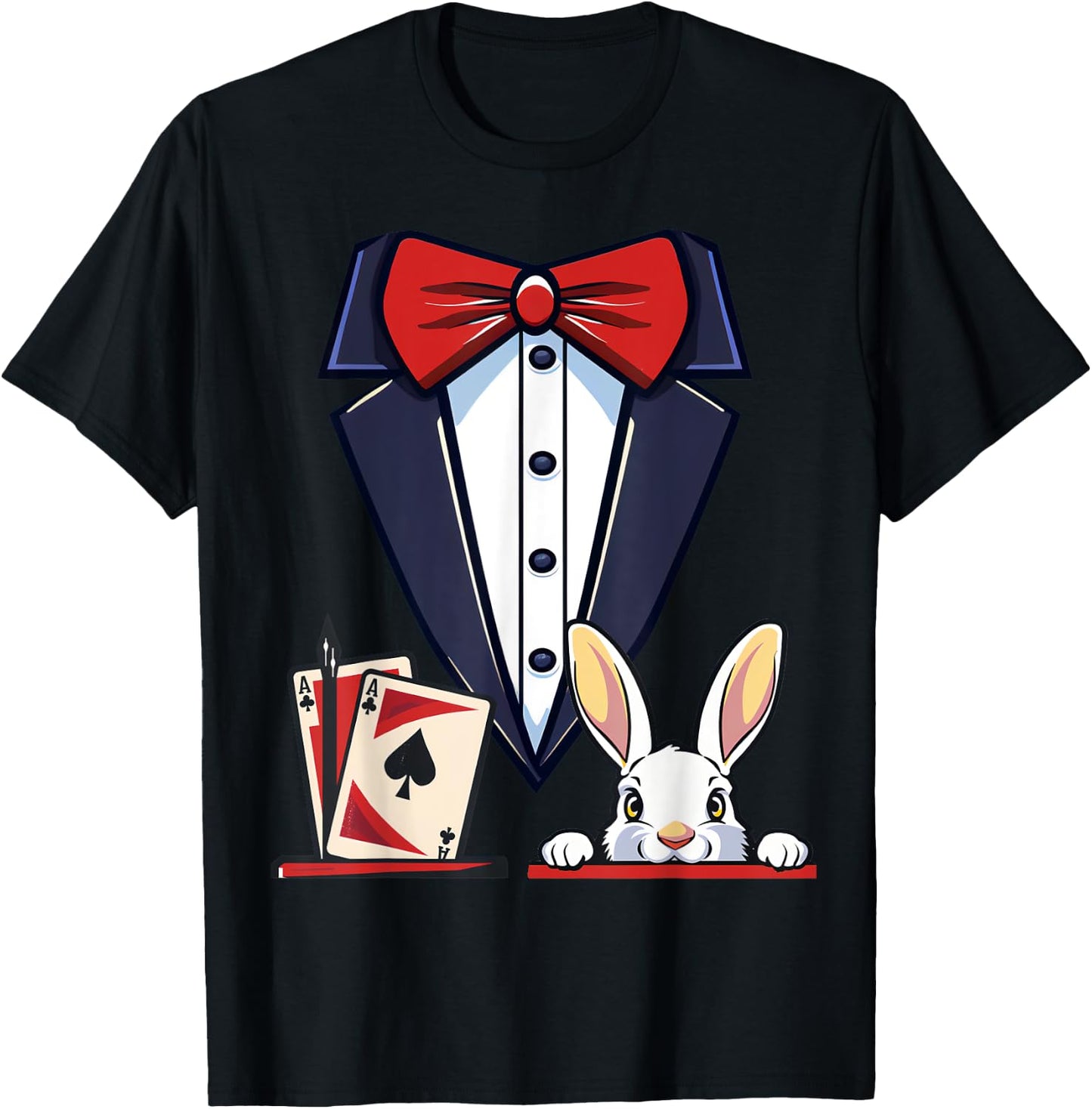 Magician Costume Halloween Magic Show Men Women Kids Boys T-Shirt - T-Shirt | Black