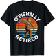 Ofishally Retired - Bigfoot fishing retro Retirement dad men T-Shirt - T-Shirt | Black