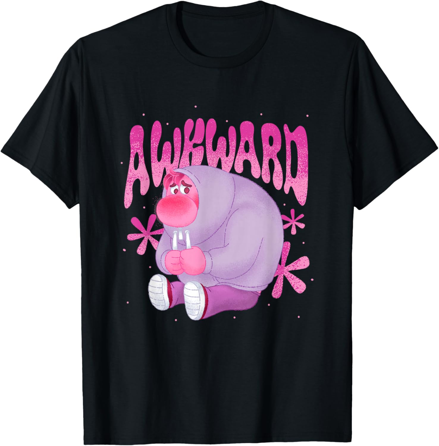 Disney Pixar Inside Out 2 Awkward Embarrassment Retro Shot T-Shirt - T-Shirt | Black