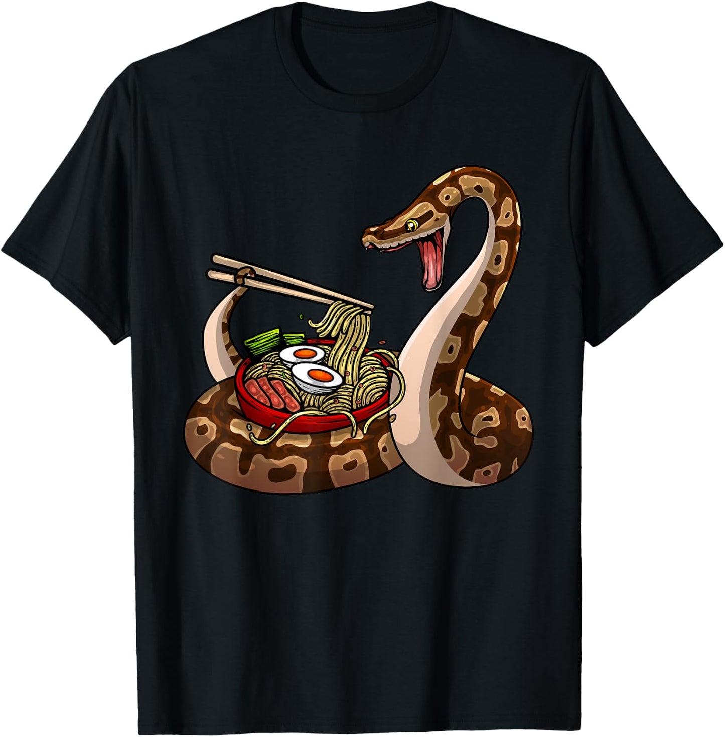 Funny Ball Python Art Women Snake Ball Python Lover T-Shirt - T-Shirt | Black
