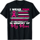 I Wear Pink In Memory Of My Mom Breast Cancer Awareness T-Shirt - T-Shirt | Black
