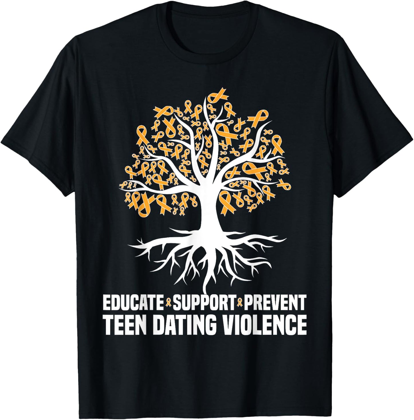 Educate We Wear Orange teen dating Violence Awareness T-Shirt - T-Shirt | Black