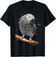 Curious Bird Parrot African Grey T-Shirt - T-Shirt | Black
