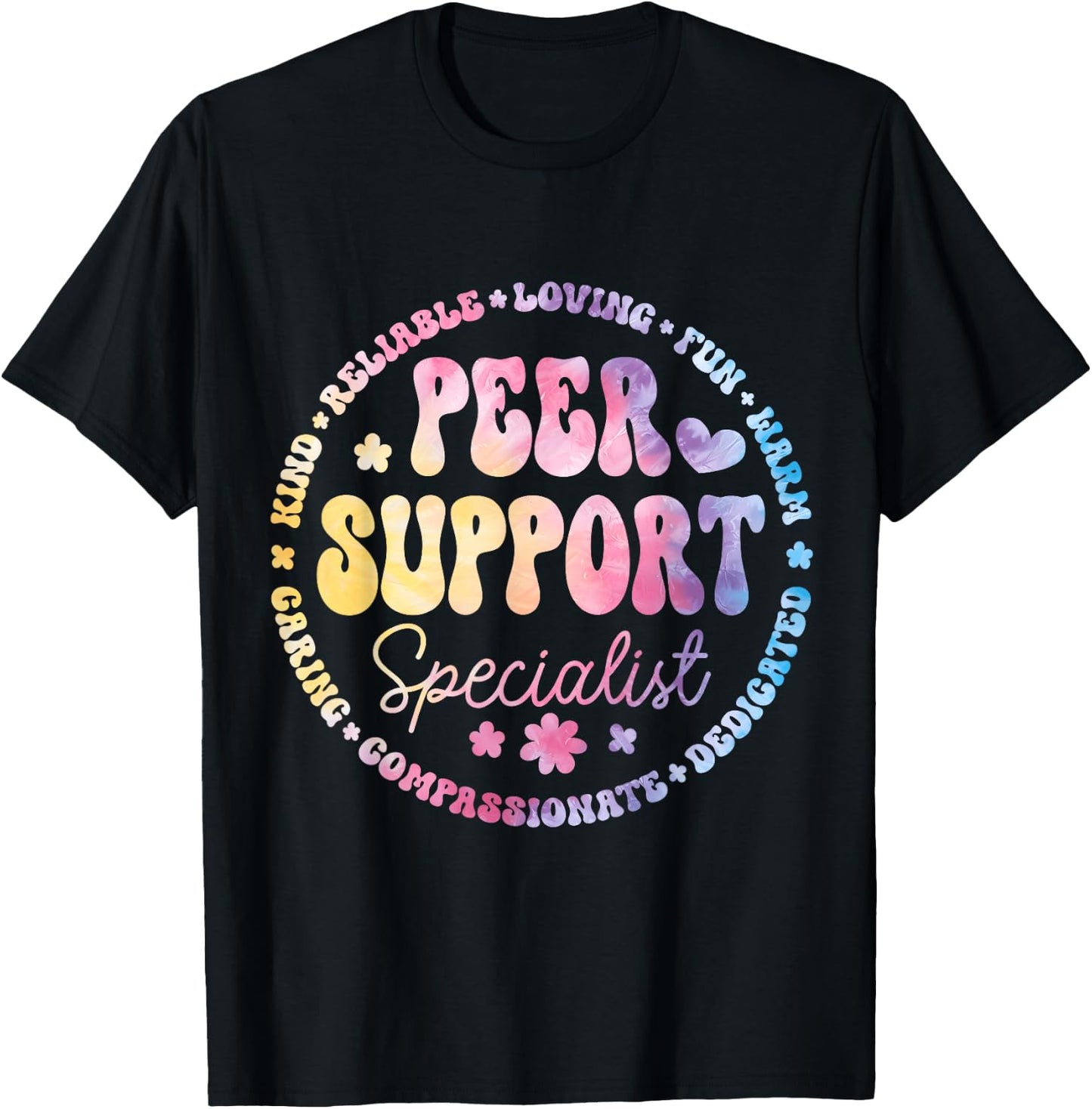 Peer Support Specialist Life Appreciation Week School T-Shirt - T-Shirt | Black