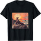 Vintage Sunset Sea Lion T-Shirt - T-Shirt | Black