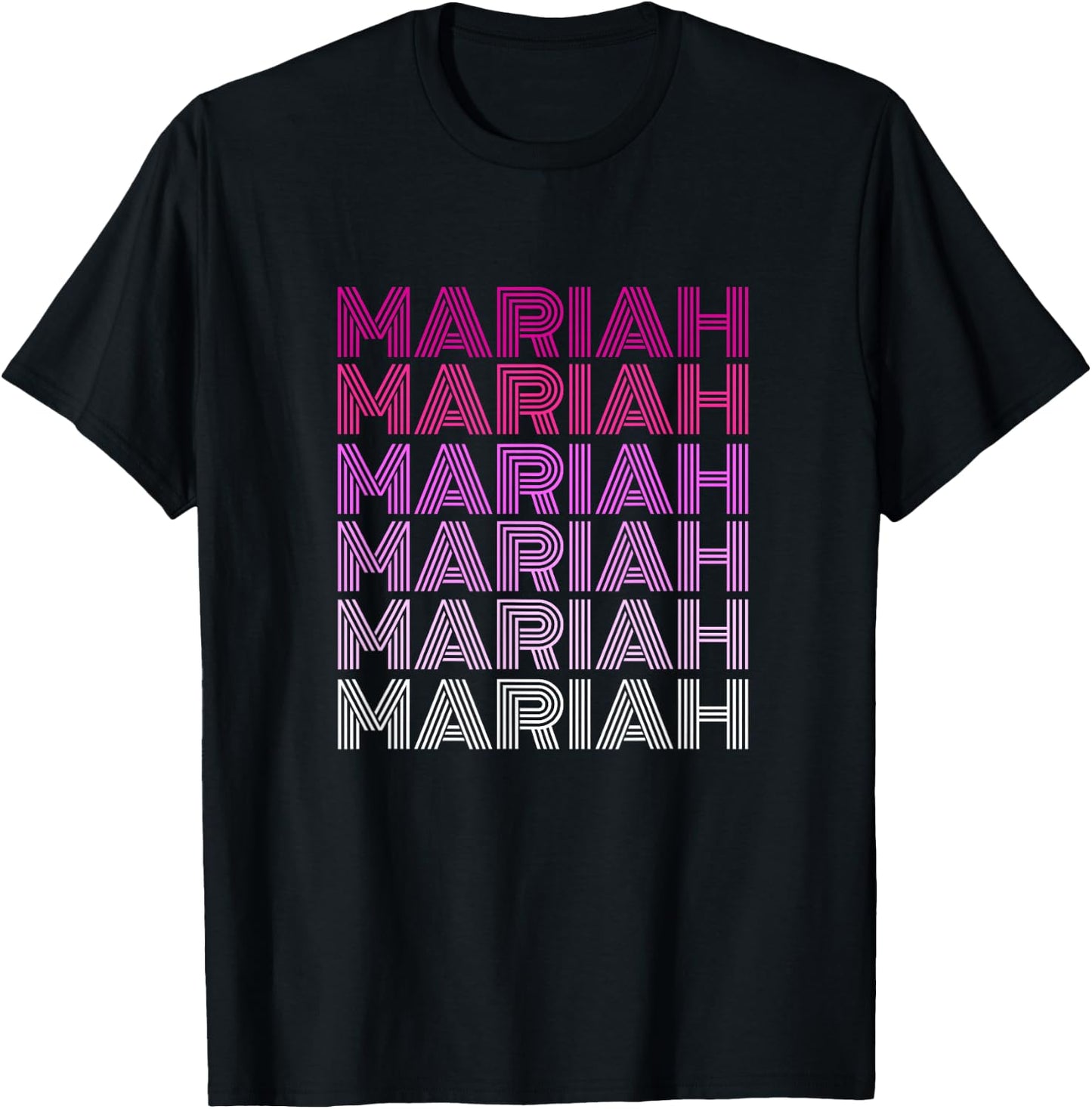 Retro Style Mariah Pink Ombre T-Shirt - T-Shirt | Black