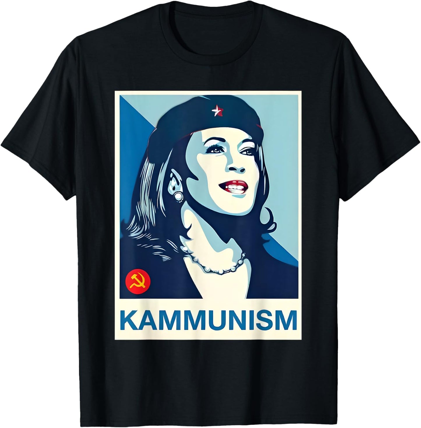 Kamala Harris Kammunism Communism Funny Quote President 2024 T-Shirt - T-Shirt | Black