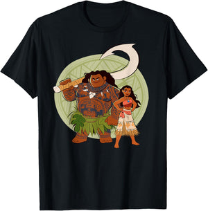 Disney Moana and Maui Best Friends Adventure Together T-Shirt - T-Shirt | Black