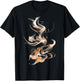 Smoke Swirls In Orange And Black Graphic T-Shirt - T-Shirt | Black