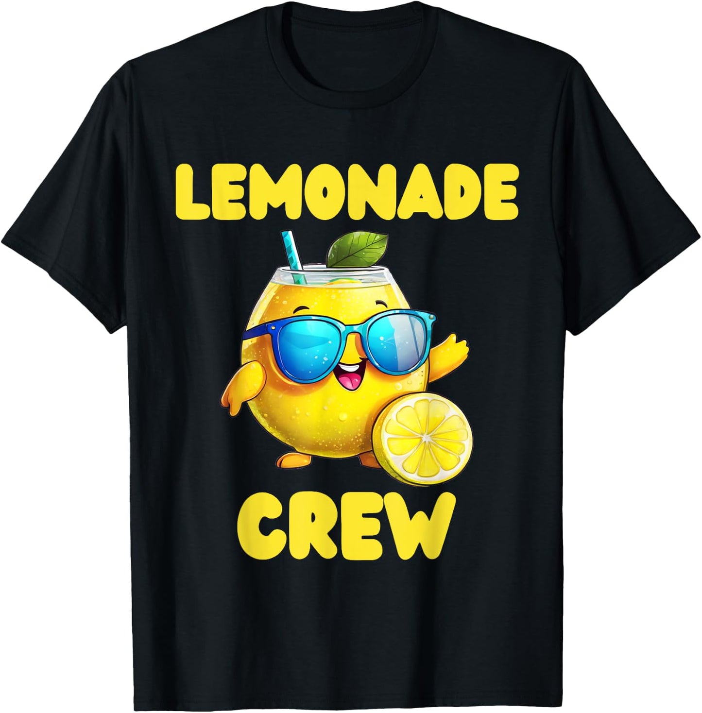 Lemonade Crew Lemon Sunglasses Juice Summer Women Kids T-Shirt - T-Shirt | Black