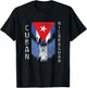 Cuban Nicaraguan Flags Ripped Torn Cuba Nicaragua T-Shirt - T-Shirt | Black