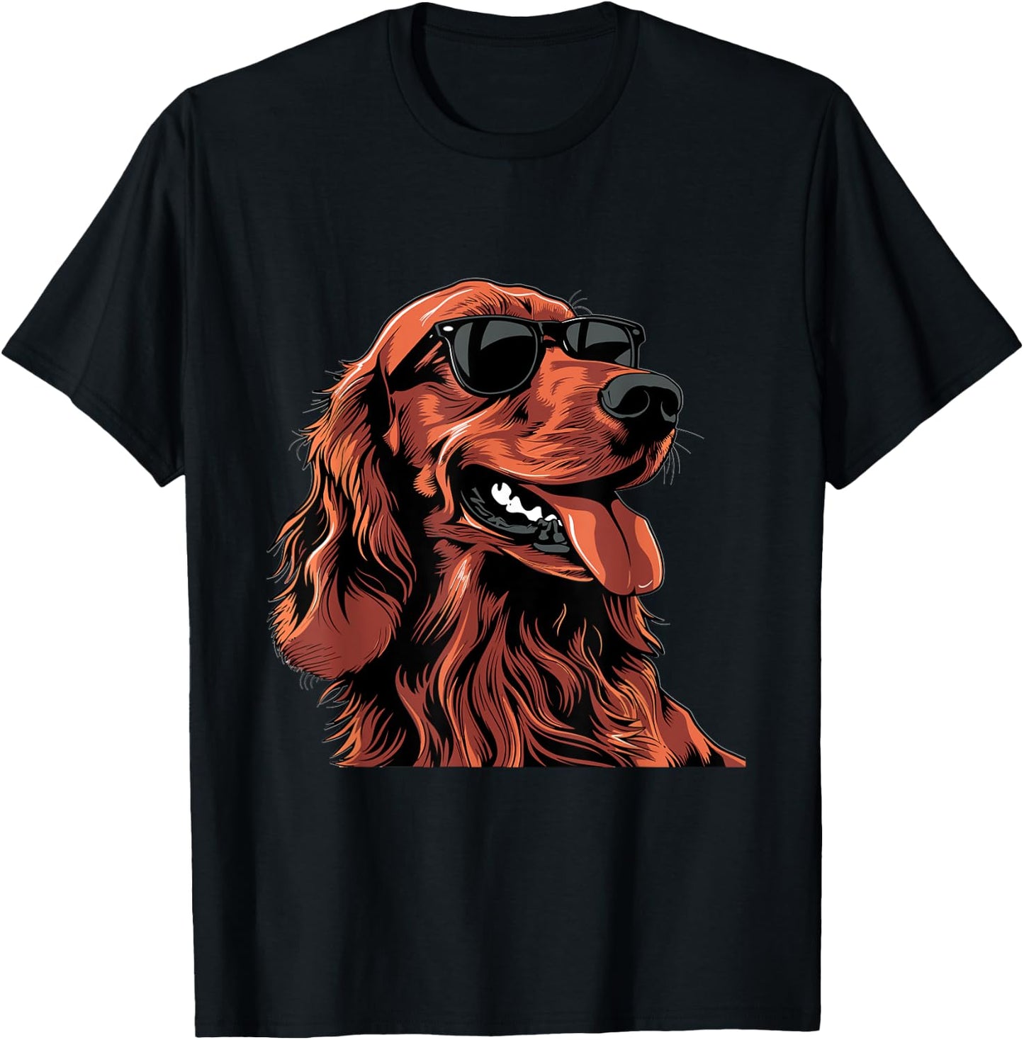 Irish Setter Dog Breed Graphic Men Women Kids T-Shirt - T-Shirt | Black