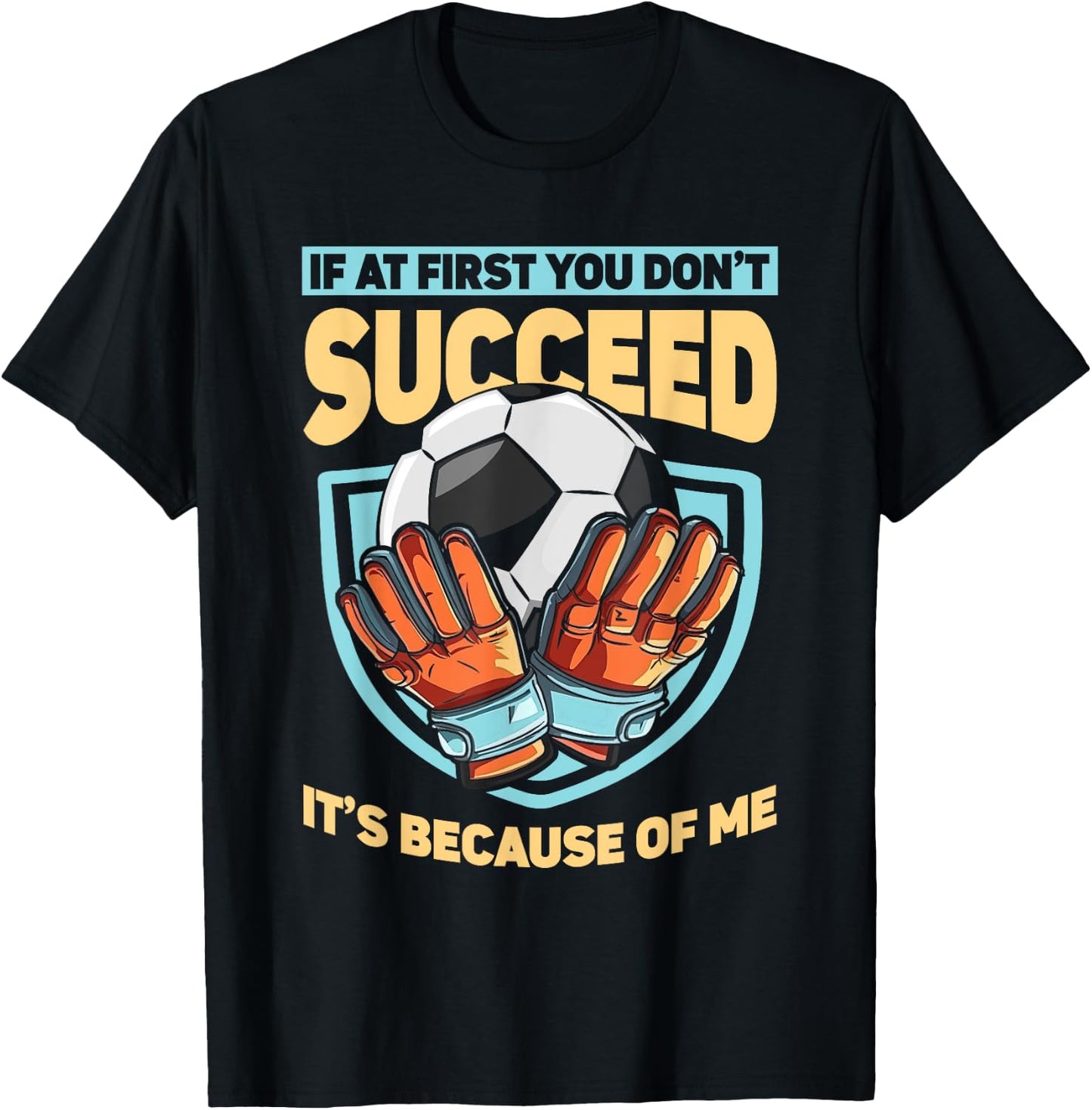Kids Goaltender Defender Goalkeeper Soccer Goalie Goal T-Shirt - T-Shirt | Black