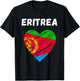 Eritrea Flag Holiday Eritrea Heart Eritrean Flag T-Shirt - T-Shirt | Black
