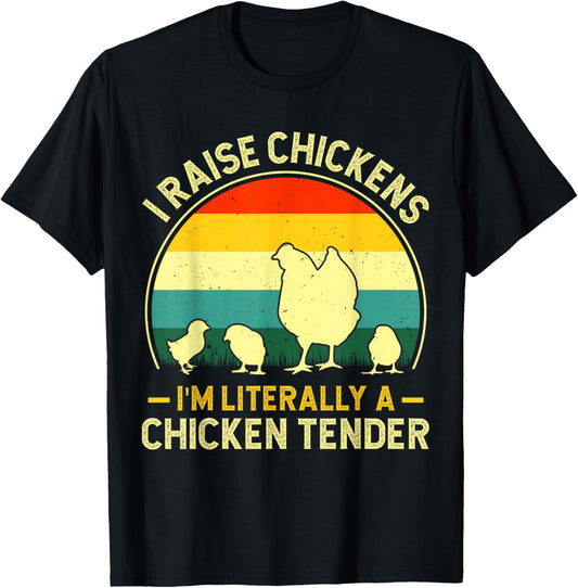 I Raise Chickens Women Chicks Chicken Tender Farmer T-Shirt - T-Shirt | Black