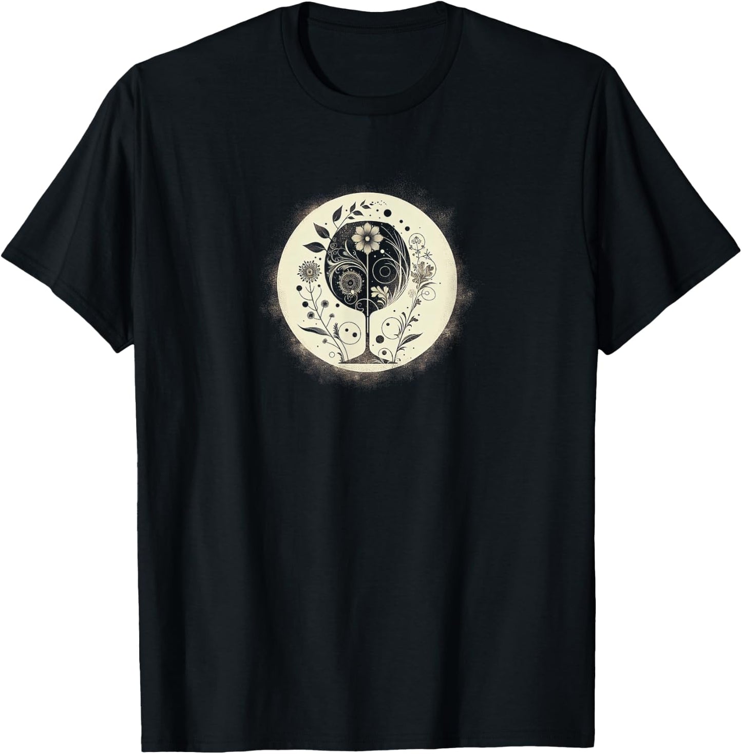 Elegant Wine Glass Silhouette T-Shirt - T-Shirt | Black