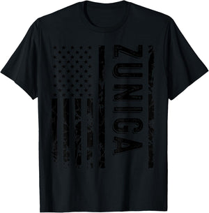Zuniga Last Name Funny Surname Team Zuniga Family Reunion T-Shirt - T-Shirt | Black