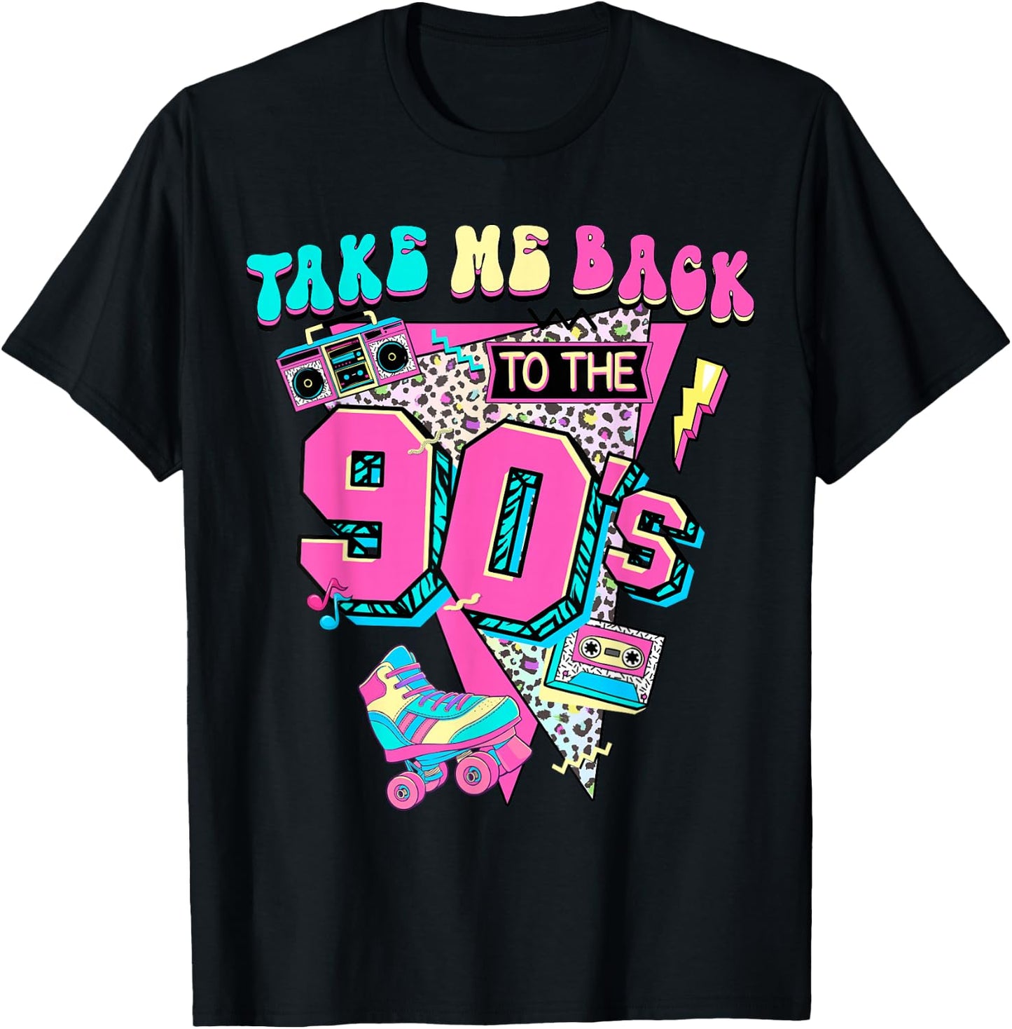 Take Me Back To The 90's Gen X Baby Boomers Vintage 1990's T-Shirt - T-Shirt | Black
