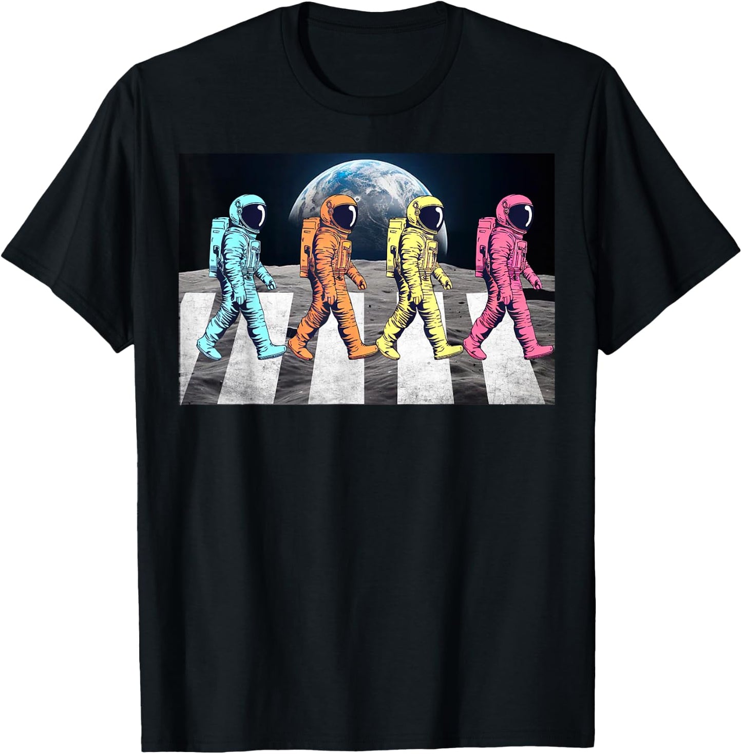Retro Astronaut Outer Space Funny Gifts Women Kids T-Shirt - T-Shirt | Black