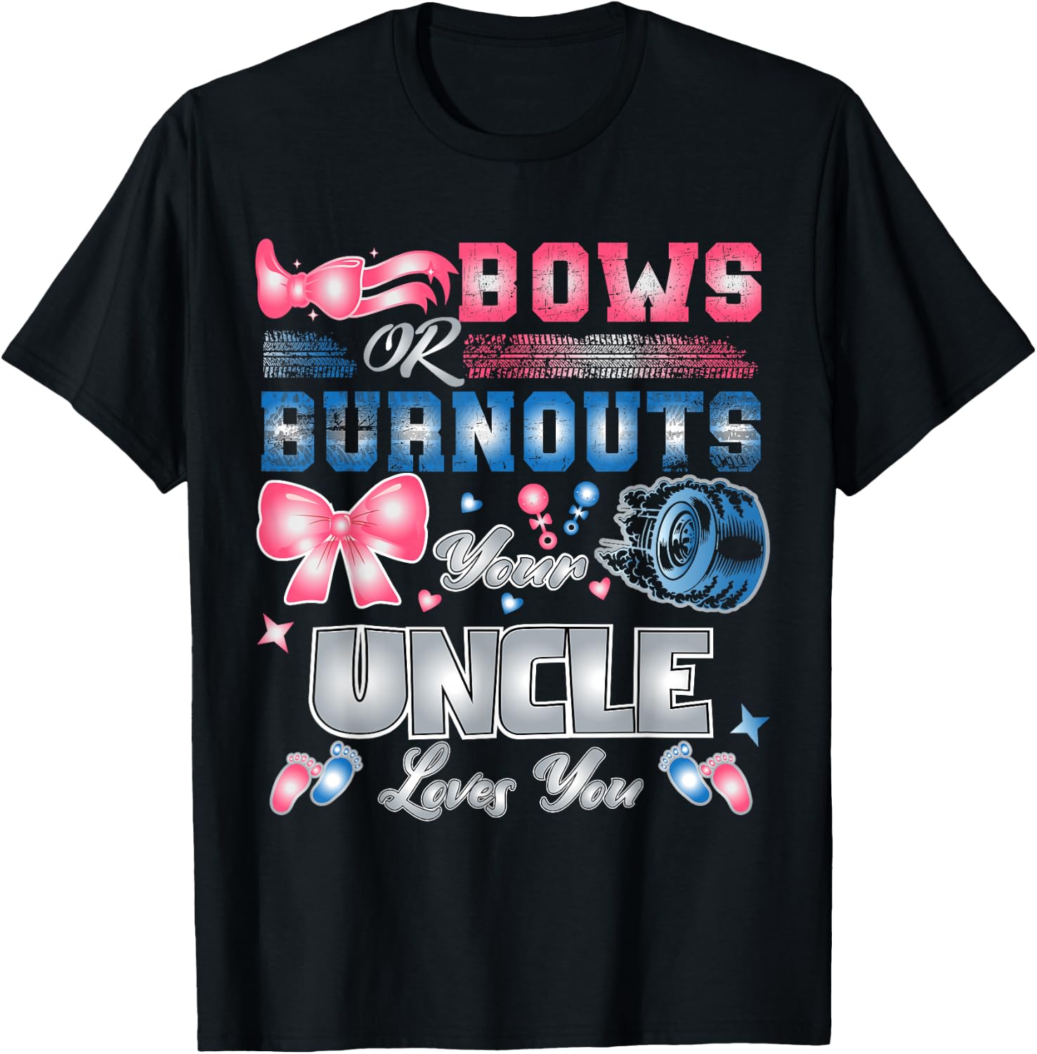 Keeper Of The Gender Bows Or Burnouts Your Uncle Loves You T-Shirt - T-Shirt | Black