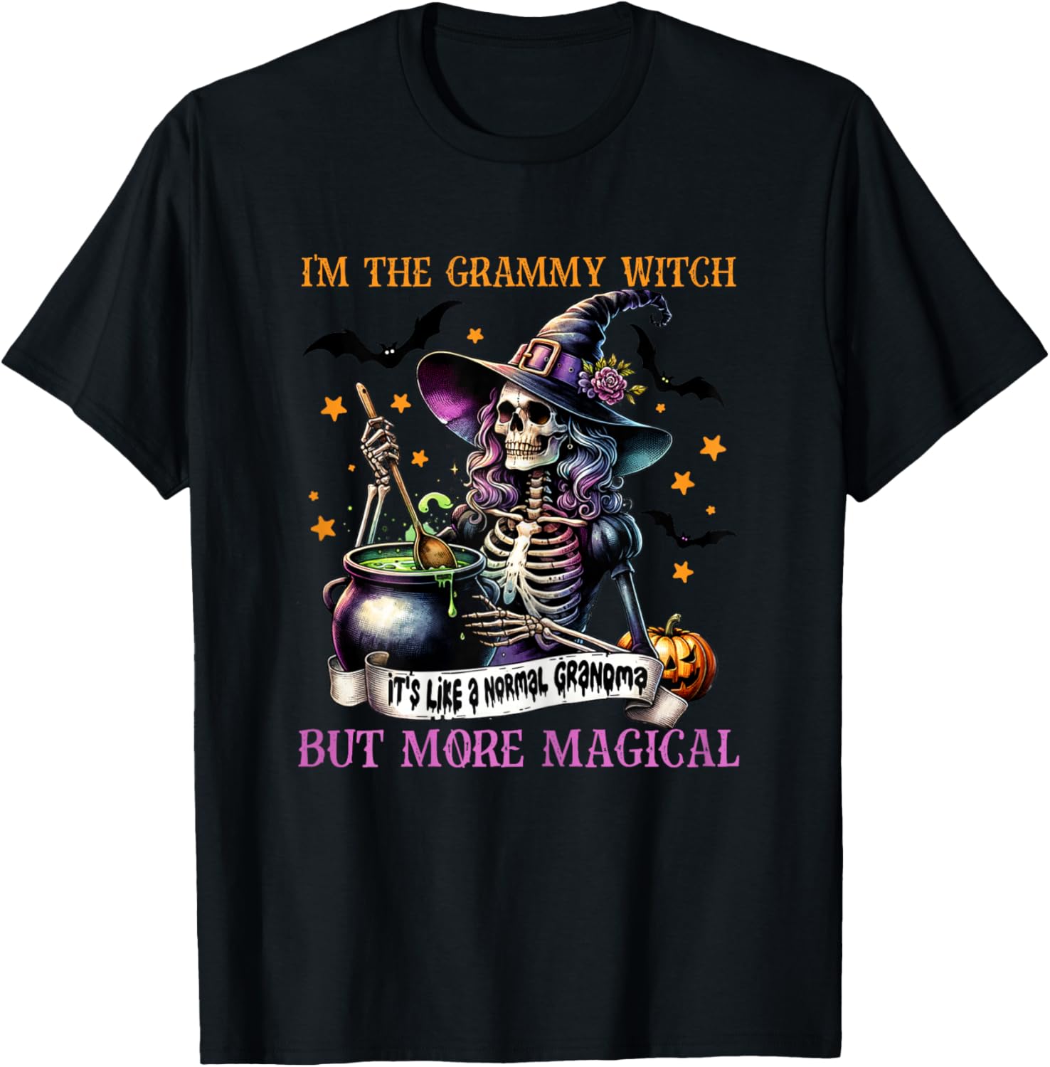I'm The Grammy Witch Like A Normal Grandma But More Magical T-Shirt - T-Shirt | Black