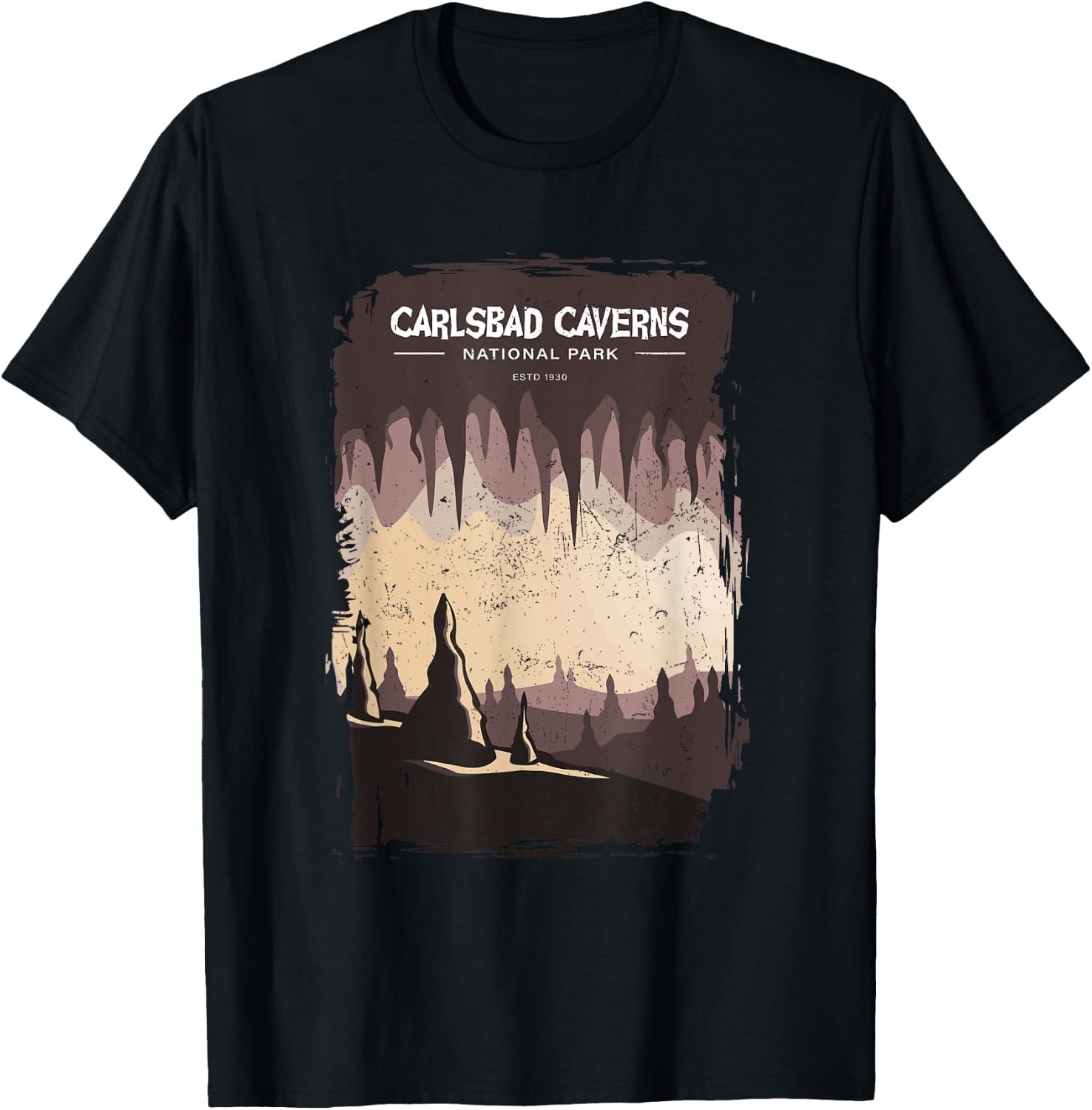 Carlsbad Caverns US National Park New Mexico Vintage T-Shirt - T-Shirt | Black