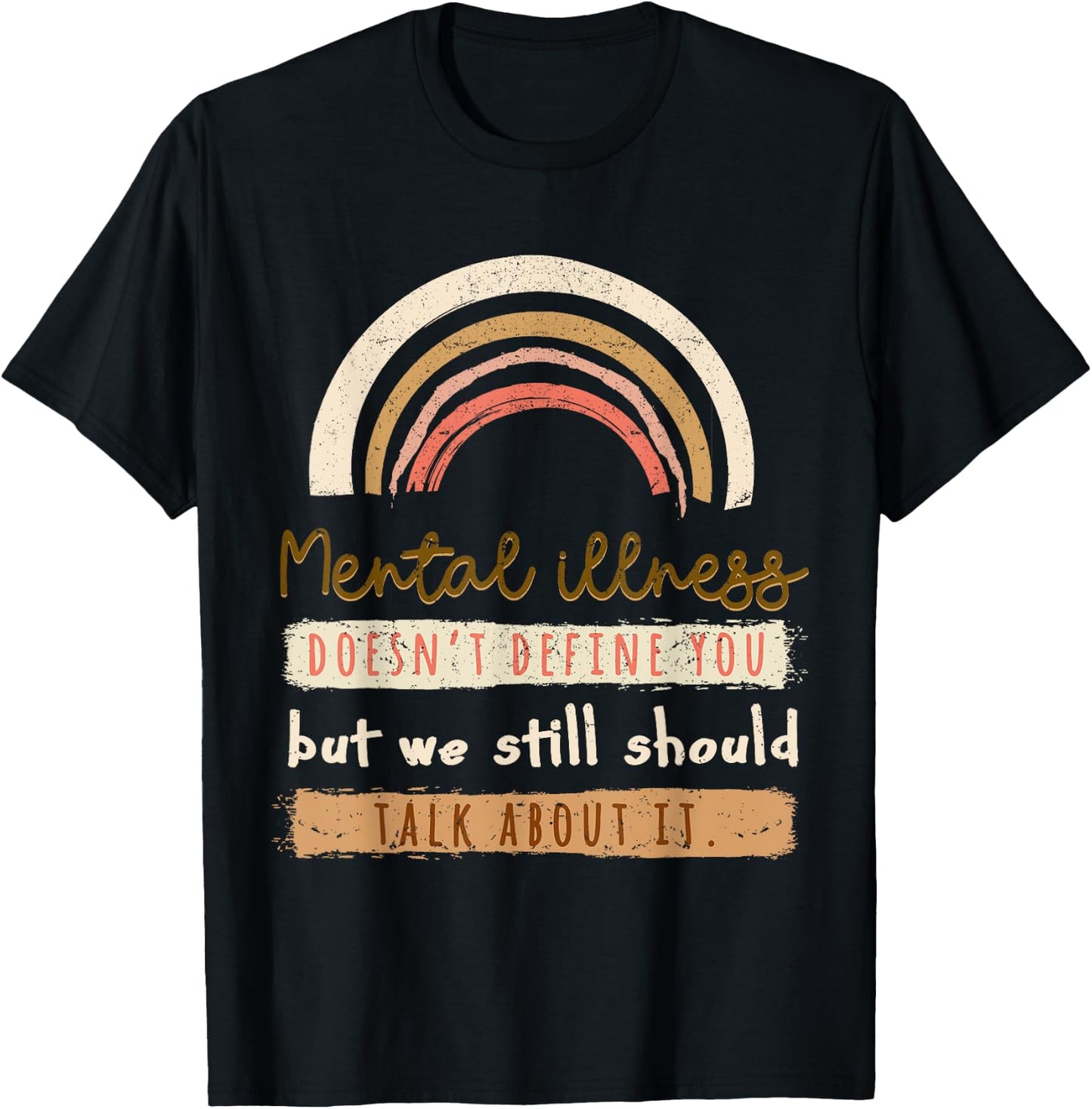 Depression Mental Health Awareness T-Shirt - T-Shirt | Black