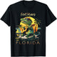 Fort Myers Florida Vacation Cute Alligator Sunset Souvenir T-Shirt - T-Shirt | Black