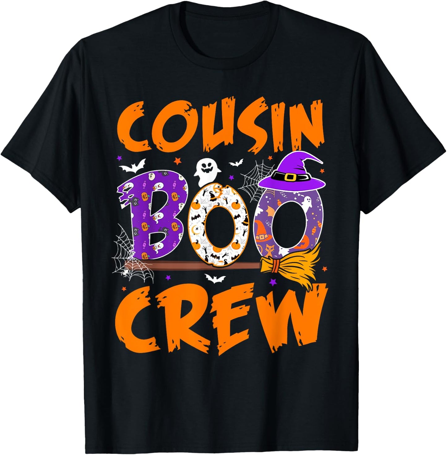 Cousin Boo Crew Funny Ghost Halloween Spooky Costume Kids T-Shirt - T-Shirt | Black