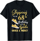 Stepping Into My 65Th Birthday With Gods Grace And Mercy T-Shirt - T-Shirt | Black