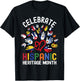 Celebrate Hispanic Heritage Month Hispanic Flags Mexican T-Shirt - T-Shirt | Black