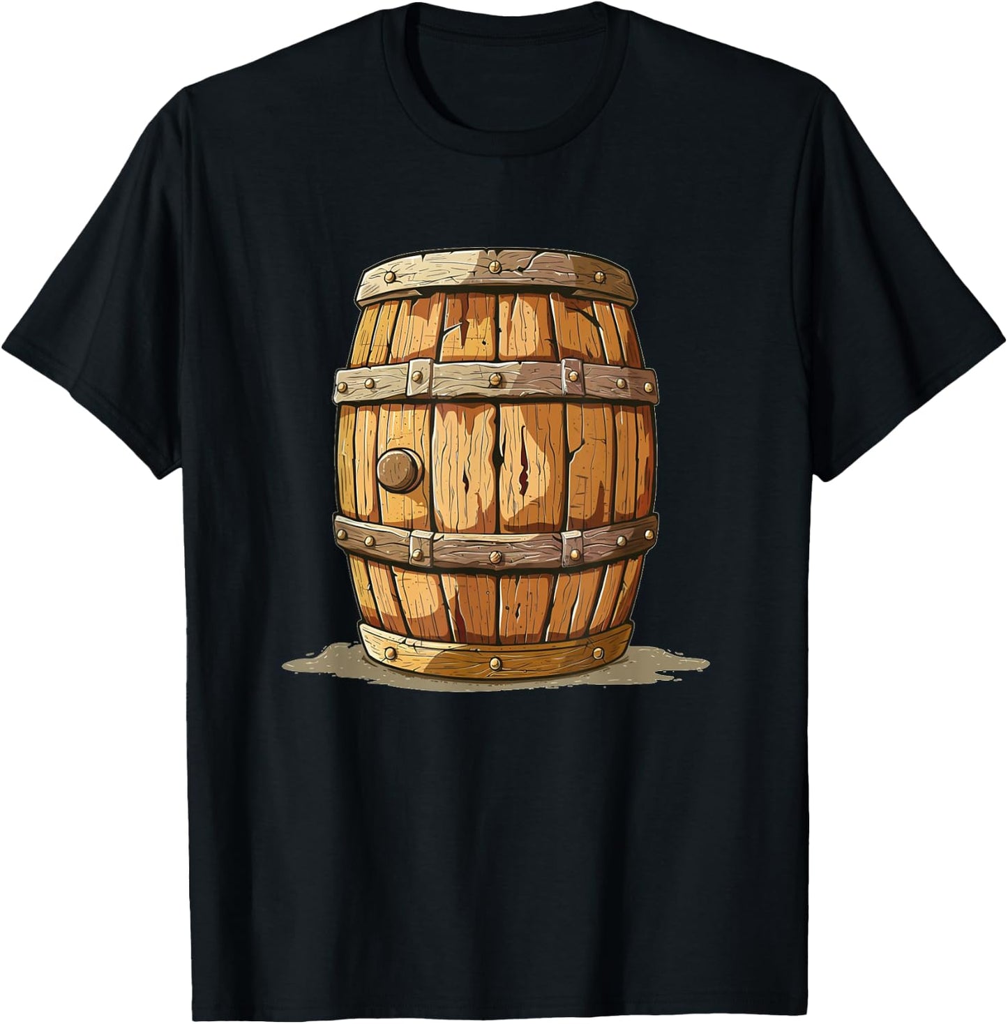 Cool big wooden Barrel T-Shirt - T-Shirt | Black