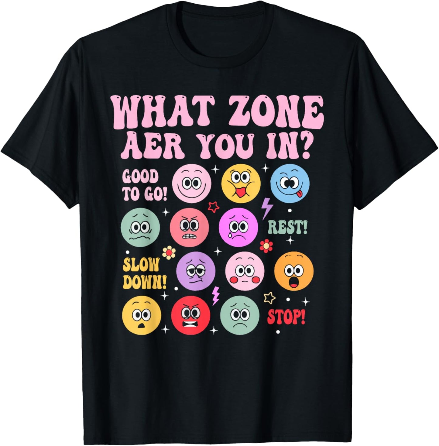 Zone Of Regulation For School Counselor Mental Health Matter T-Shirt - T-Shirt | Black