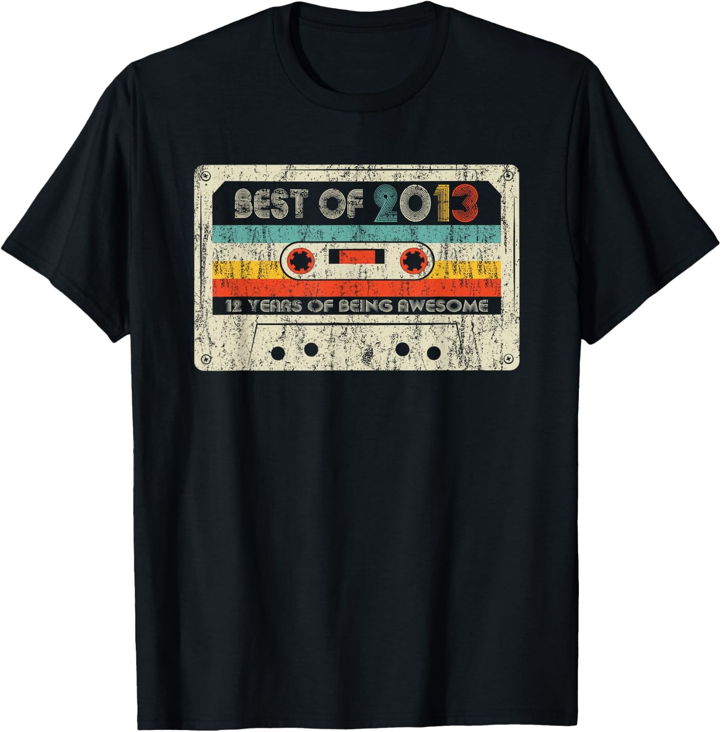 Best Of 2013 Classic Birthday 2013 Cassette Tape Vintage T-Shirt - T-Shirt | Black