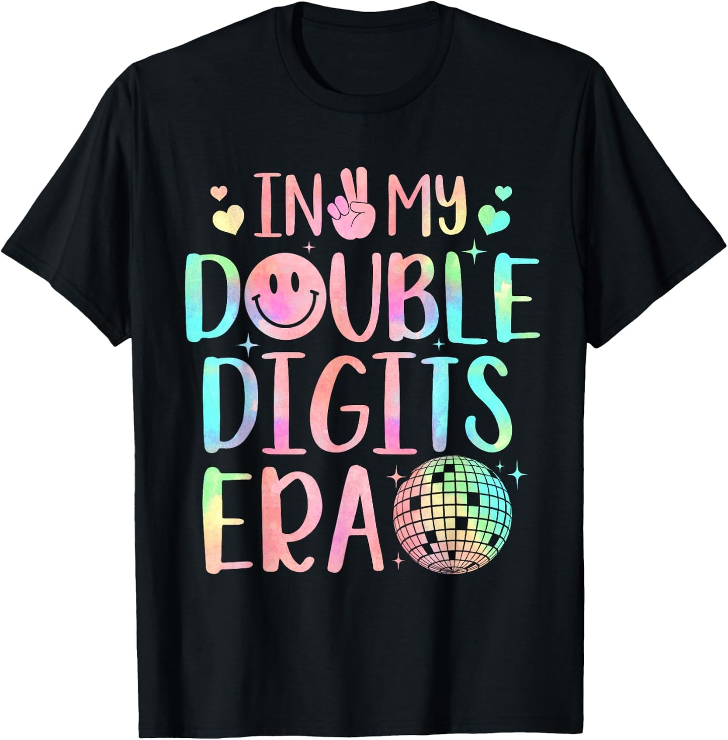 In My Double Digits Era Shirt For 10 Year Old Girls Kids T-Shirt - T-Shirt | Black