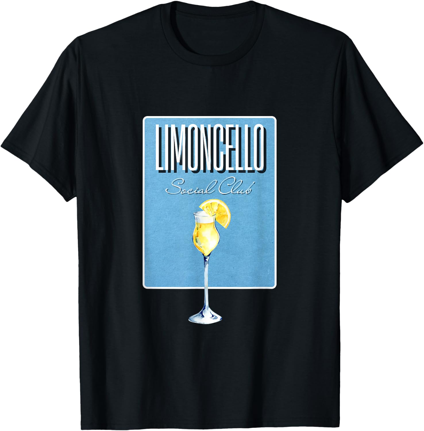 Limoncello Social Club I Lemon Lemon Italy Cocktail T-Shirt - T-Shirt | Black