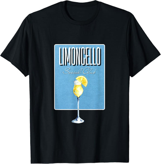 Limoncello Social Club I Lemon Lemon Italy Cocktail T-Shirt - T-Shirt | Black