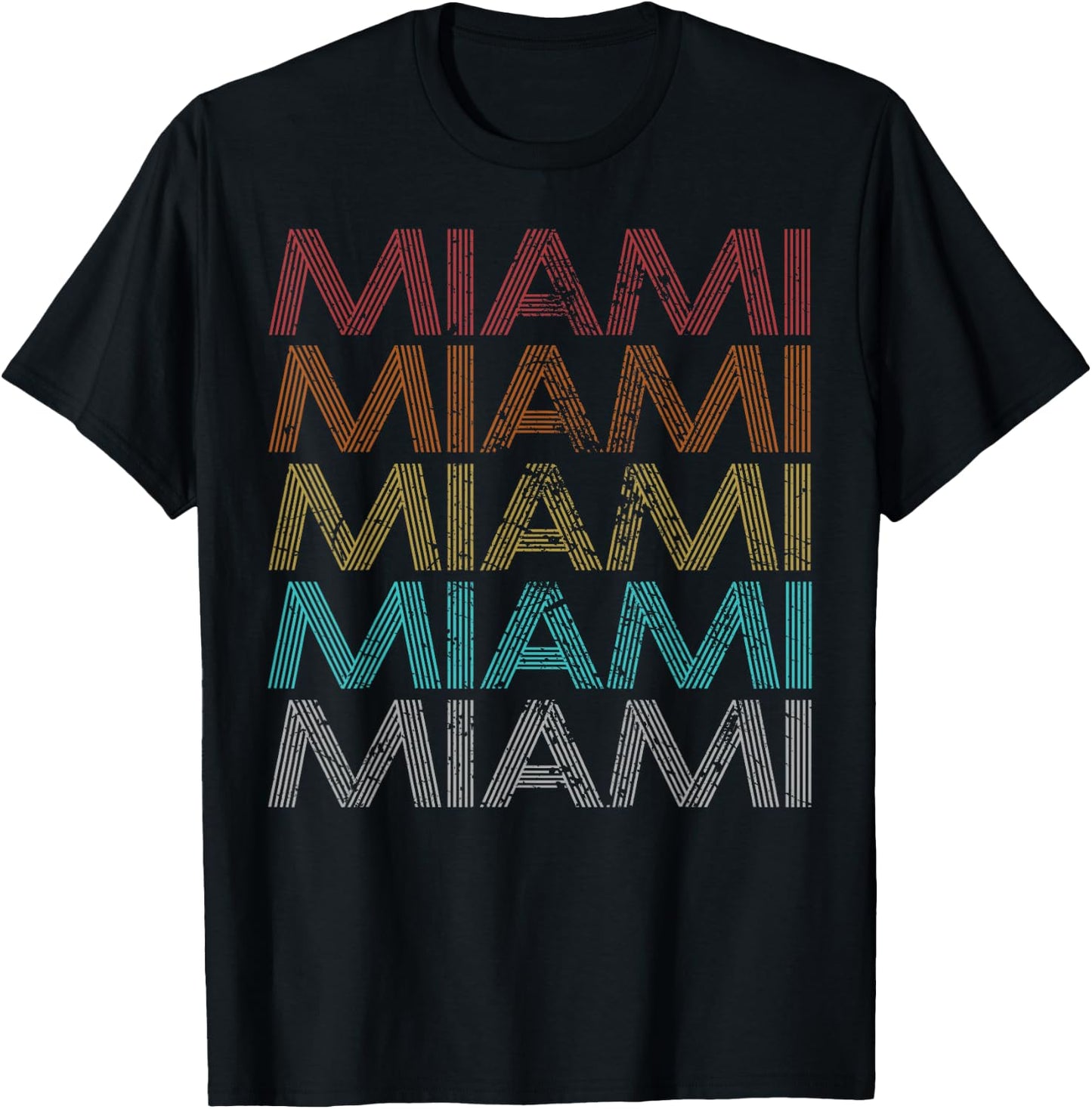 Retro Vintage Miami T-Shirt - T-Shirt | Black