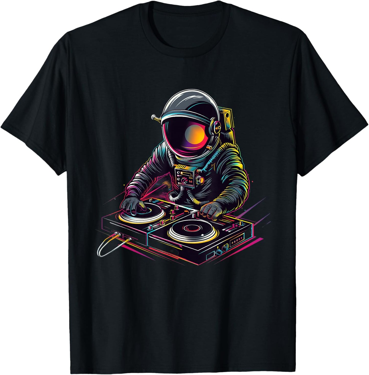 Astronaut DJ. Astronaut DJ-ing in space T-Shirt - T-Shirt | Black