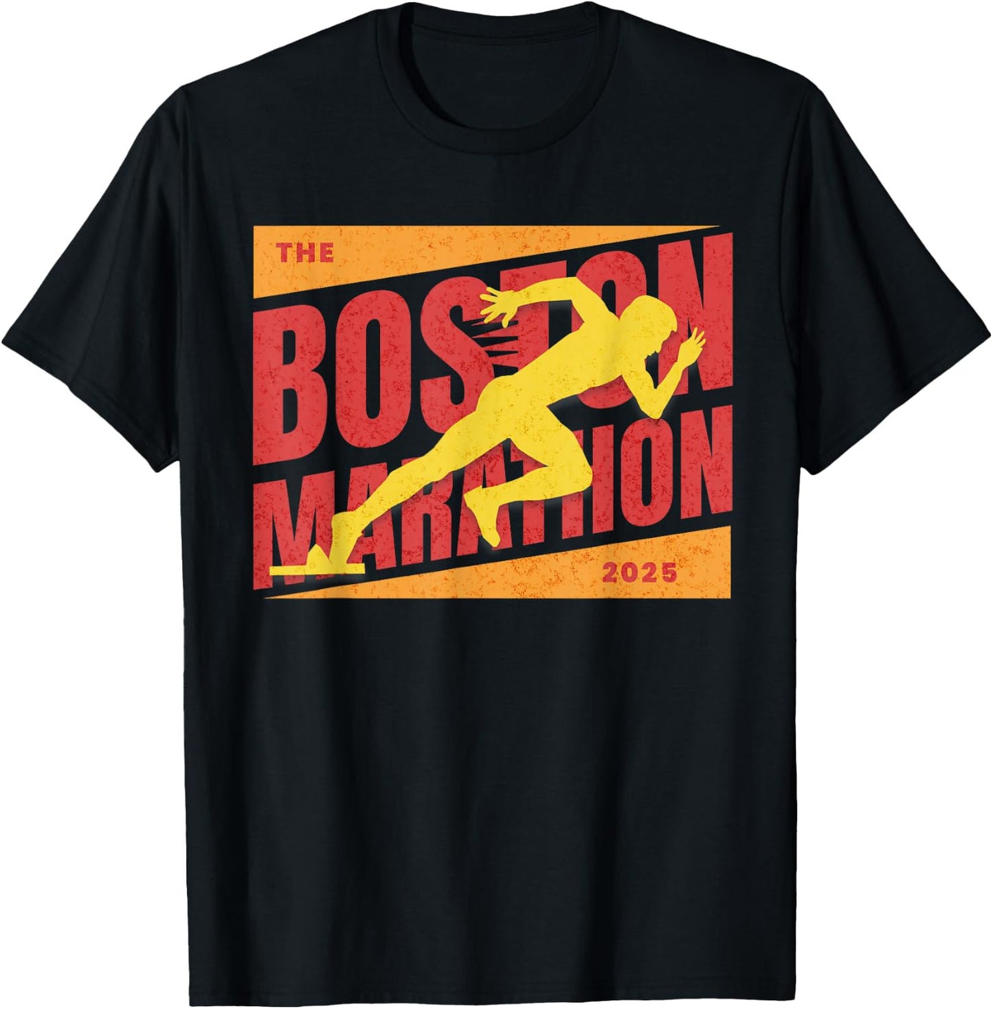 Boston Runners Marathon 2025 and Distance Runnah T-Shirt - T-Shirt | Black