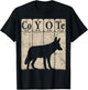 Coyote Periodic Table Elements Wild Animal Coyote Vintage T-Shirt - T-Shirt | Black