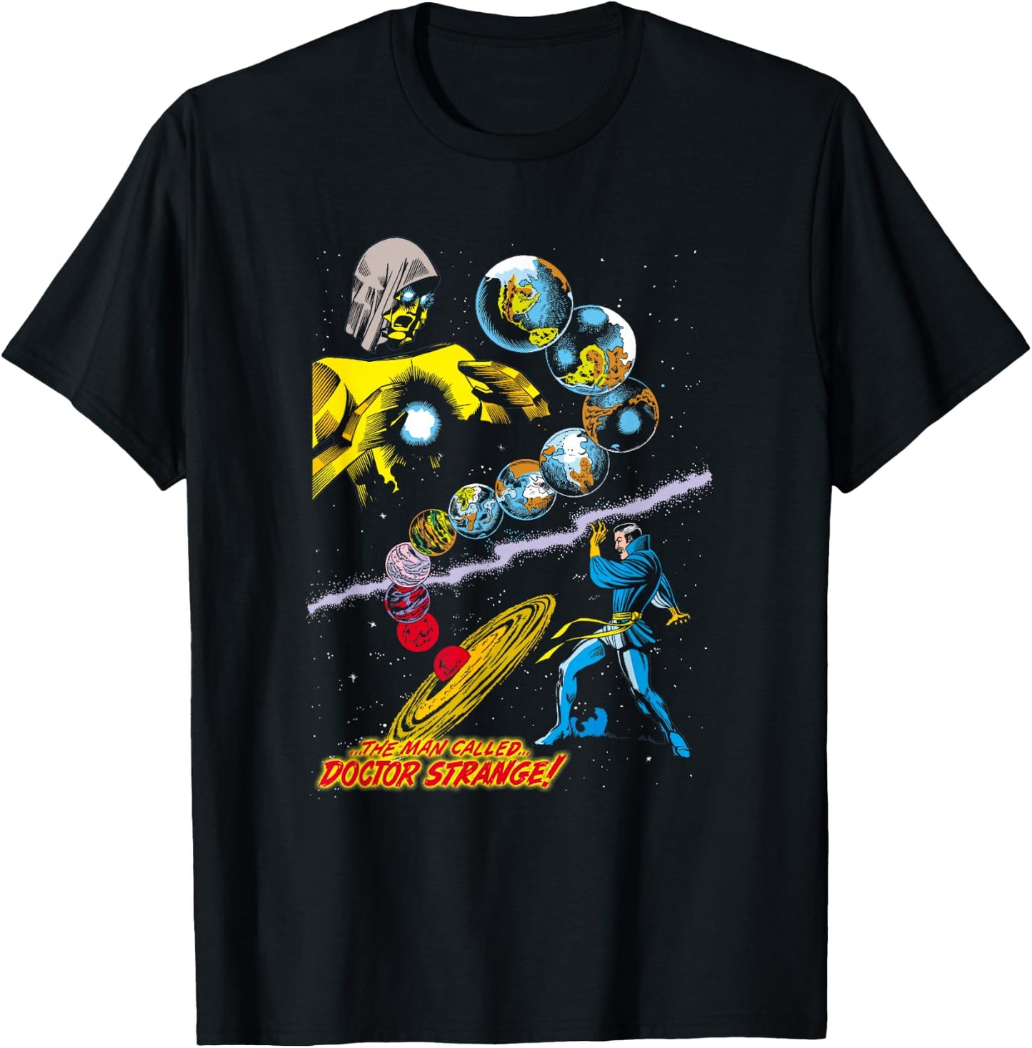 Marvel Comics Retro Doctor Strange Vintage Celestial Logo T-Shirt - T-Shirt | Black