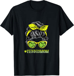 Tennis Mom Shirt Women Tennis Player Mothers Day T-Shirt - T-Shirt | Black