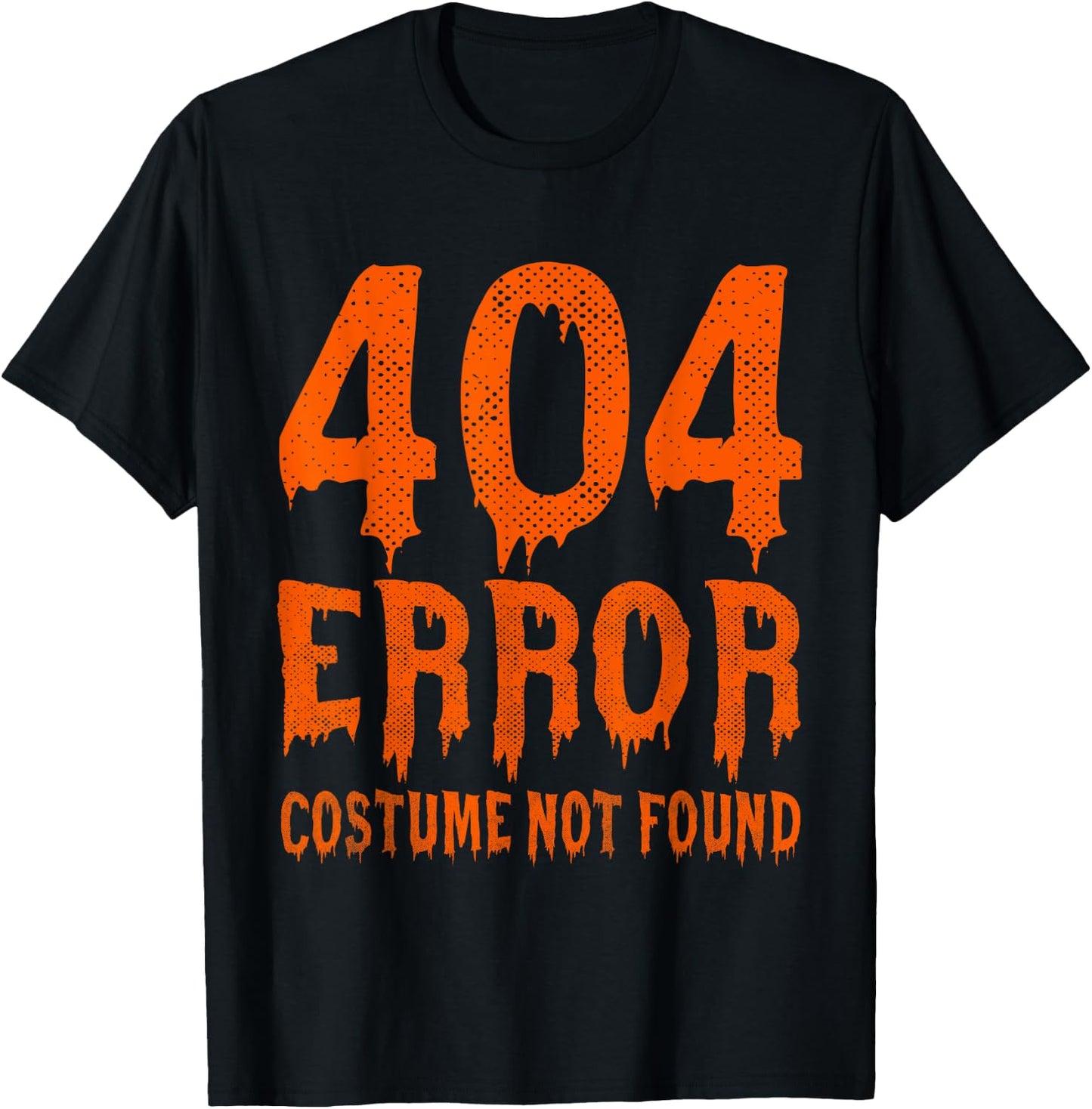 404 Error Costume Not Found Funny Halloween T-Shirt - T-Shirt | Black