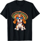 Party Beagle Dog With Sombrero | Mexico T-Shirt - T-Shirt | Black