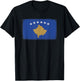 Kosovo Flag Graphic Women Kids T-Shirt - T-Shirt | Black