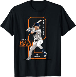 Alex Bregman | Houston Baseball MLB Players | MLBBRE4061 T-Shirt - T-Shirt | Black