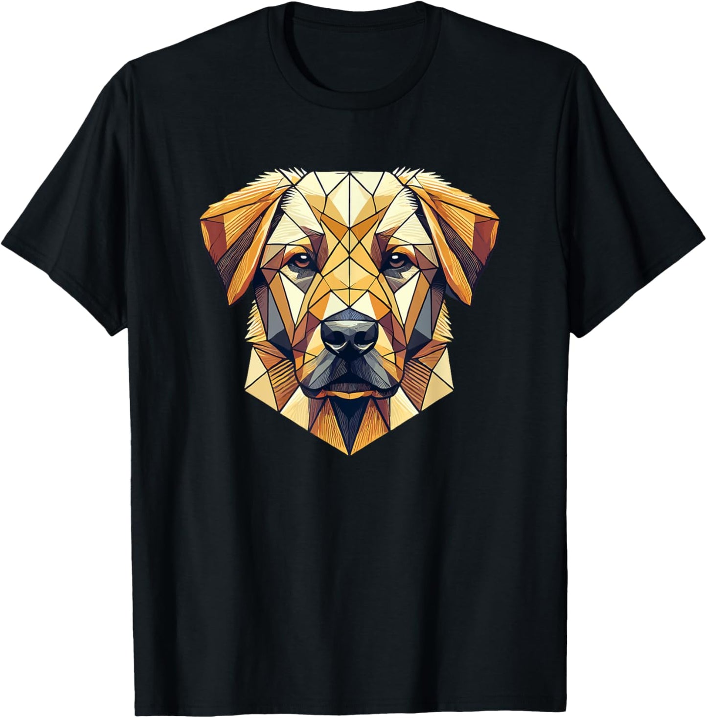 Geometric Line Art Labrador Retriever Lab Dog Labradors Men Women Kids T-Shirt - T-Shirt | Black