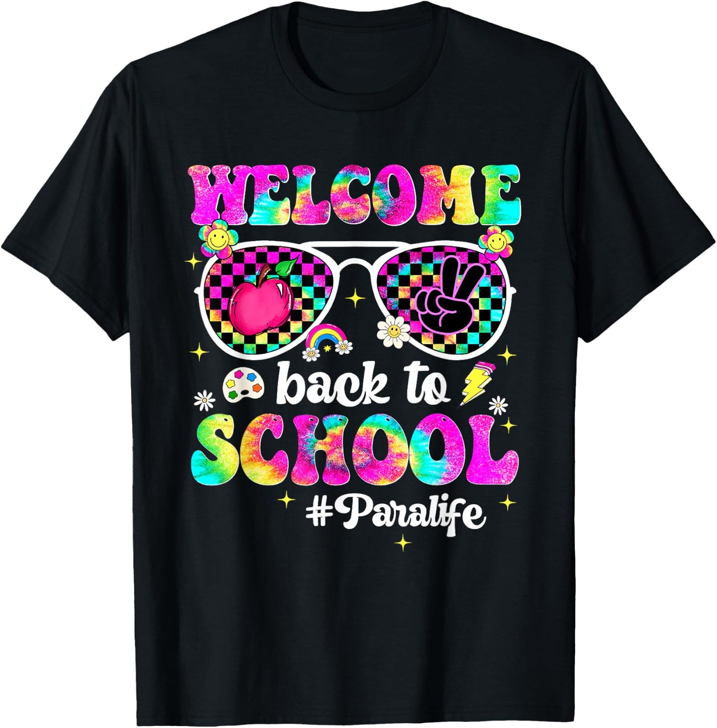 Welcome Back To School Para Sunglasses First Day Of School T-Shirt - T-Shirt | Black