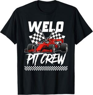 Race Car Birthday Party Racing Family Welo Pit Crew T-Shirt - T-Shirt | Black